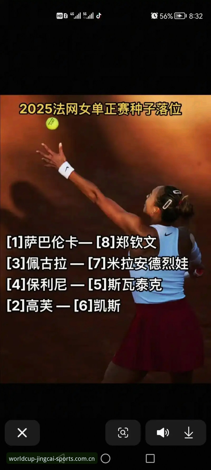 竞彩世界杯入口 2026法网女单抽签深度评测:郑钦文保分压力下的竞彩世界杯入口策略分析